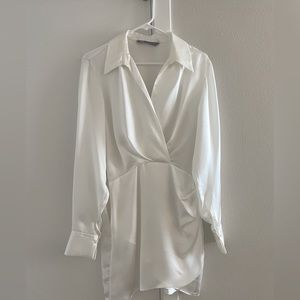 Zara shirt dress satin size M